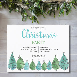 Briefkaart voor uitnodigingen voor de Groene Kerst