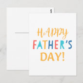  briefkaart voor Vaderdag. (Voorkant / Achterkant)
