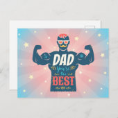  briefkaart voor Vaderdag. (Voorkant / Achterkant)