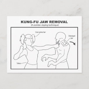Briefkaart voor verwijdering van Kung-Fu Jaw