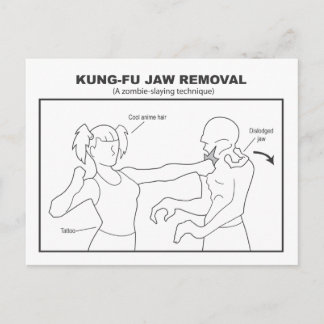 Briefkaart voor verwijdering van Kung-Fu Jaw