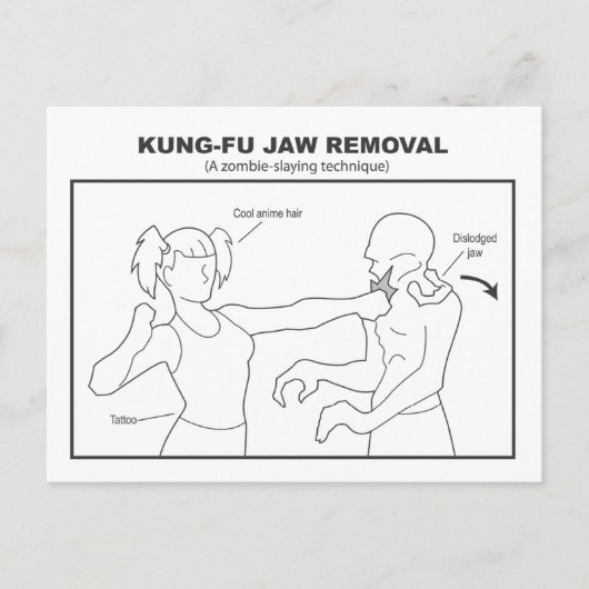 Briefkaart voor verwijdering van Kung-Fu Jaw (Voorkant)