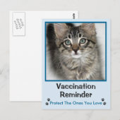 Briefkaart voor veterinair vaccinatie Blue-Eyed Ki (Voorkant / Achterkant)
