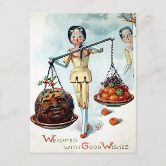  Briefkaart voor Victoriaans houten dolls schalen (Voorkant)