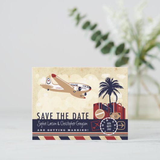 Briefkaart voor vliegreizen (Staand voorkant)