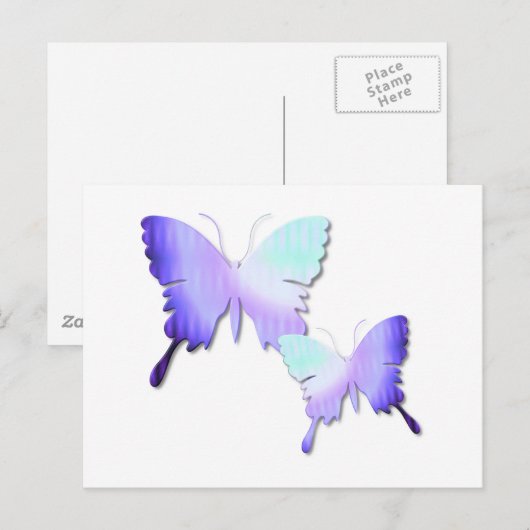 Briefkaart voor vlinderontwerp (Voorkant / Achterkant)