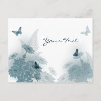 Briefkaart voor vlinders en madeliefjes