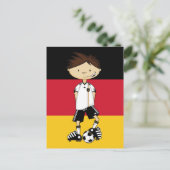 Briefkaart voor voetbaljongen (Staand voorkant)