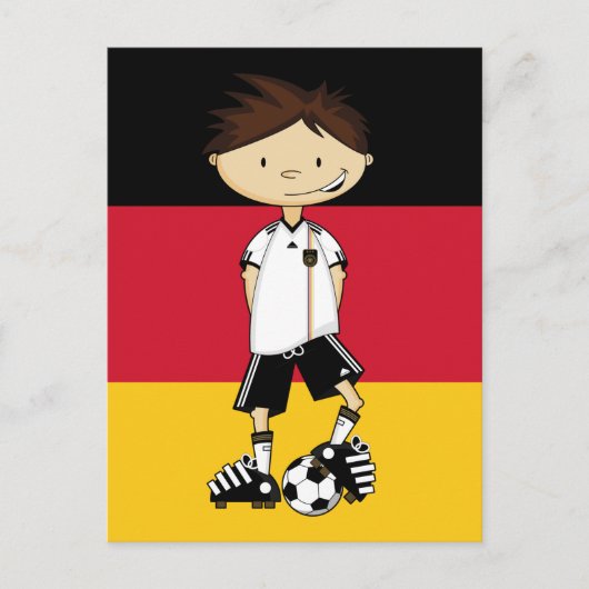 Briefkaart voor voetbaljongen (Voorkant)