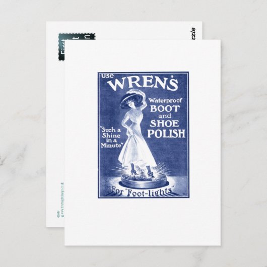 Briefkaart voor voetlicht (Voorkant / Achterkant)