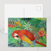 Briefkaart voor vogelafdrukken (Voorkant / Achterkant)