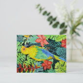 Briefkaart voor vogelafdrukken (Staand voorkant)