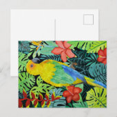 Briefkaart voor vogelafdrukken (Voorkant / Achterkant)