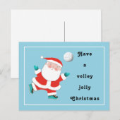 Briefkaart voor volleybalkerstfeestdag (Voorkant / Achterkant)