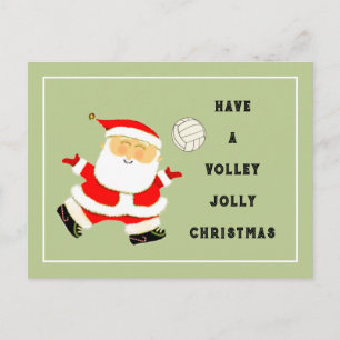 Briefkaart voor volleybalkerstfeestdag