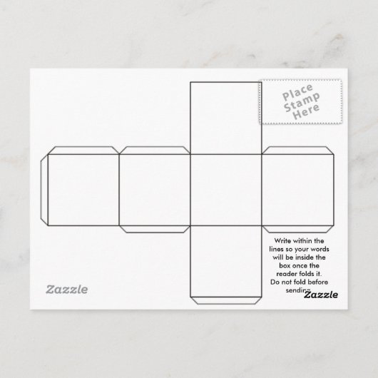 Briefkaart voor vouwen (Achterkant)