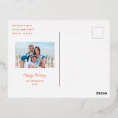 Briefkaart voor vrede en cacao Gold Foil Holiday (Achterkant)