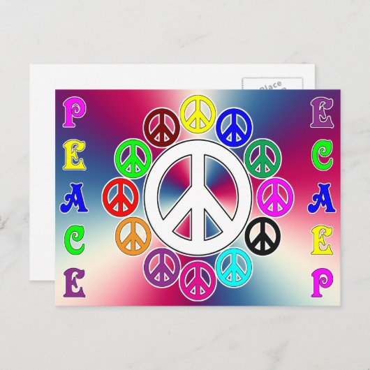 briefkaart voor vrede en vrede (Voorkant / Achterkant)