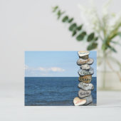 Briefkaart voor vrede, geluk en harmonie (Staand voorkant)