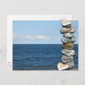 Briefkaart voor vrede, geluk en harmonie (Voorkant / Achterkant)