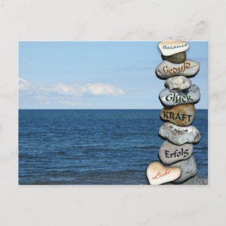 Briefkaart voor vrede, geluk en harmonie