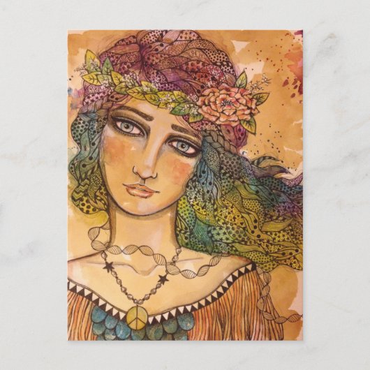 Briefkaart voor vrede, liefde en eenheid (Voorkant)