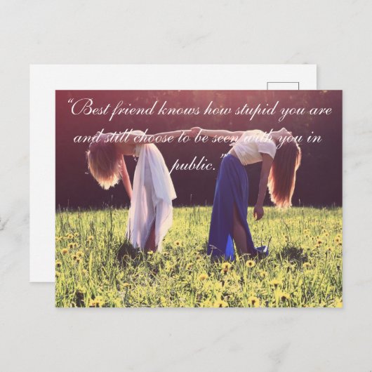 Briefkaart voor Vriendschap (Voorkant / Achterkant)