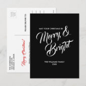 Briefkaart voor vrolijk kerstfeest (Voorkant / Achterkant)