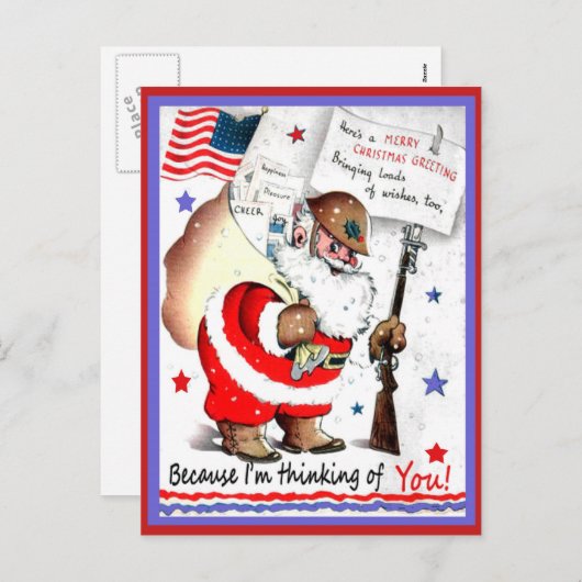  Briefkaart voor vrolijk kerstfeest (Voorkant / Achterkant)