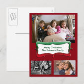 Briefkaart voor vrolijk kerstfeest (Voorkant / Achterkant)