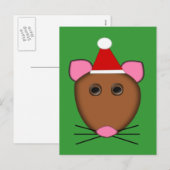 Briefkaart voor vrolijk kerstmis (Voorkant / Achterkant)