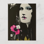 Briefkaart voor vrouwen en bloemen (Voorkant)