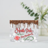 Briefkaart voor warme chocolade op Noordpool (Staand voorkant)