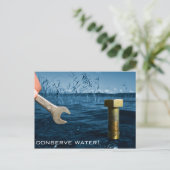 Briefkaart voor waterbesparing (Staand voorkant)
