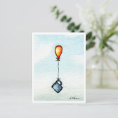 Briefkaart voor Waterverf van vliegkoffie (Staand voorkant)