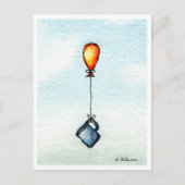 Briefkaart voor Waterverf van vliegkoffie (Voorkant)