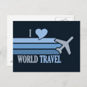 Briefkaart voor wereldreizen, aanpasbaar (Voorkant / Achterkant)
