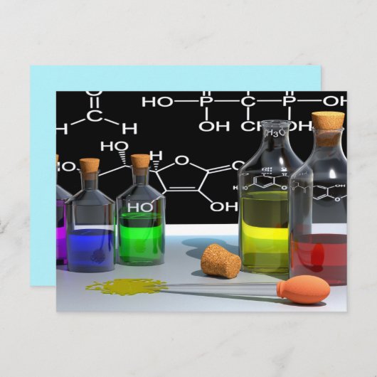 briefkaart voor wetenschapschemie (Voorkant / Achterkant)