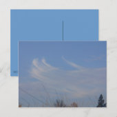 Briefkaart voor Whimsical Dansende Clouds (Voorkant / Achterkant)