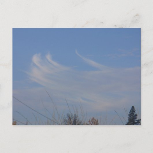 Briefkaart voor Whimsical Dansende Clouds (Voorkant)