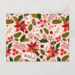 Briefkaart voor wintervakantie in Poinsettia