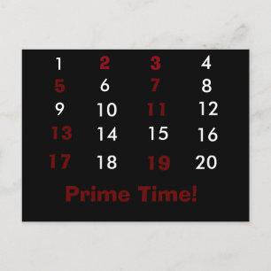 Briefkaart voor Wiskunde bij eerste 