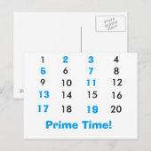 Briefkaart voor Wiskunde bij eerste  (Voorkant / Achterkant)