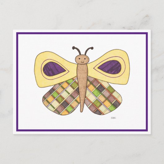 Briefkaart voor witte vlinder (Voorkant)