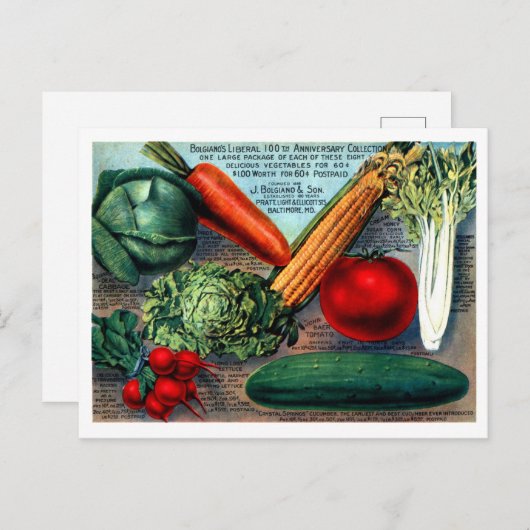 Briefkaart voor zaaigoed (Voorkant / Achterkant)