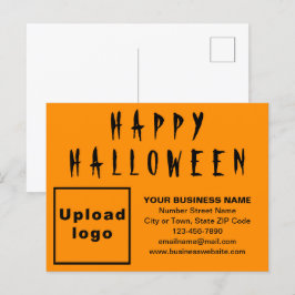 Briefkaart voor zakelijke Halloween Oranje kleuren