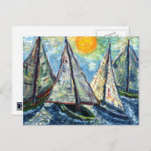 Briefkaart voor zeilboten (Voorkant / Achterkant)
