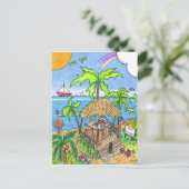 Briefkaart voor zonnebaden (Staand voorkant)