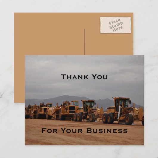 Briefkaart voor zware apparatuur (Voorkant / Achterkant)