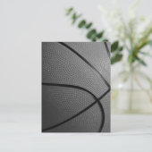 Briefkaart voor zwart-wit Basketball (Staand voorkant)